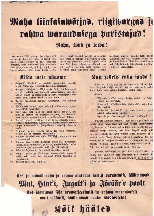 Lendleht Riigi Volikogu hääletusel 1940.jpg