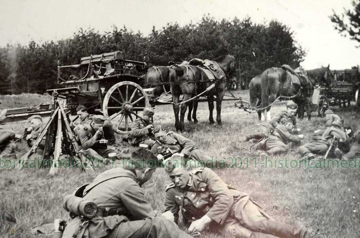 If.12-1 limbers parked and soldiers WWII Photo.jpg